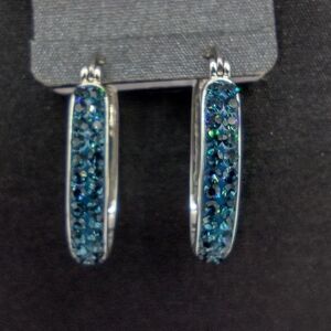 Fine Silver plated Crystal Earrings